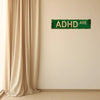 Funny ADHD Metal Sign for Home Bar, Cafe & Garage