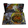 A 4D Metal Fusion Battle Set with Launcher spinning top toy featuring a dark and metallic design.
