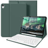 Gräneres Premium-Leder-iPad-Tastatur-Hülle mit passender Schutzhülle und abnehmbarer Tastatur.