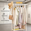 Space-Saving Multi-Use Coat Rack with Storage Shelf