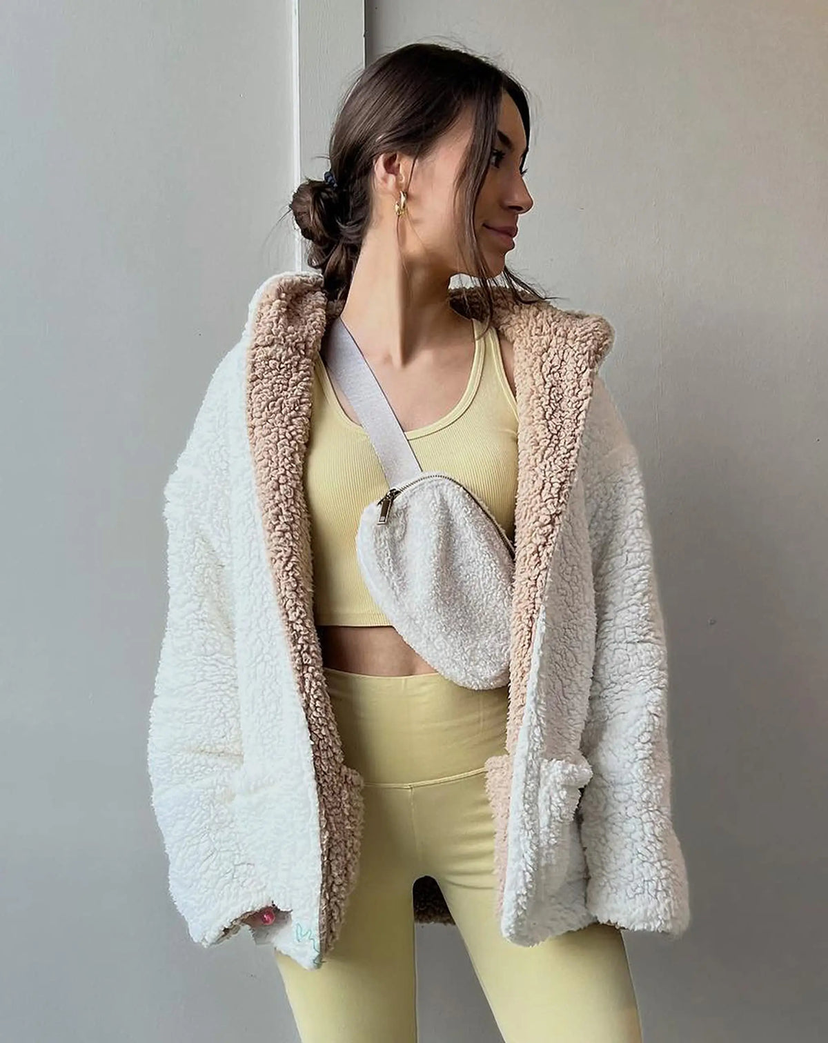Cozy Fleece Crossbody Belt Bag