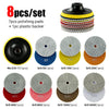 4-Inch Diamond Polishing Pads with Backer Pad (50-3000 Grit)