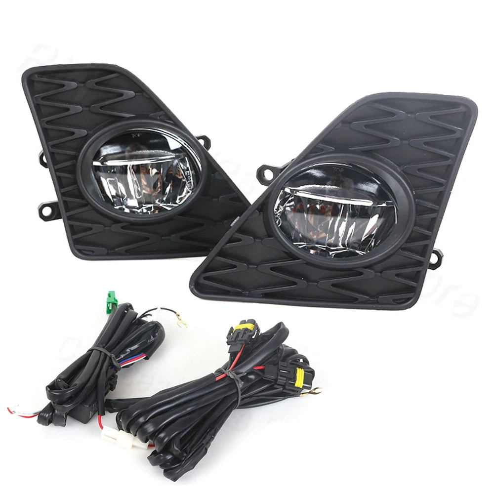 Black LED front fog light grilles for Lexus GS350 and GS450h F Sport vehicles.