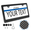 Carbon Fiber License Plate Frame with Anti-Rust Protection