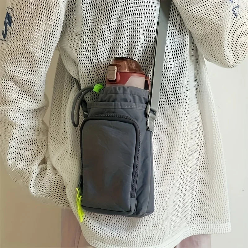 Portable Water Bottle Carrier Bag with Phone Pocket