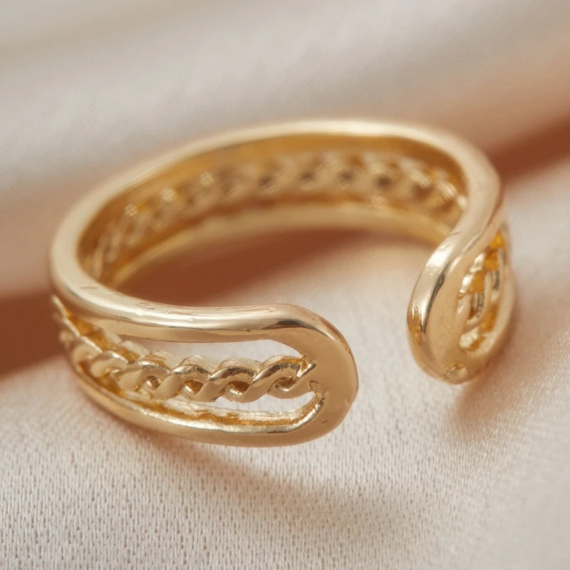 Adjustable Geometric Toe Ring