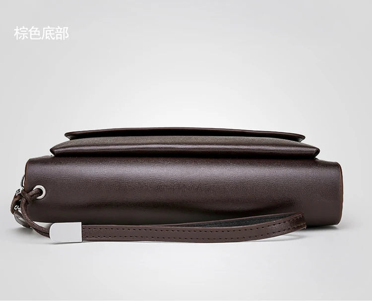 Men's Leather Clutch Wallet with Phone Pocket