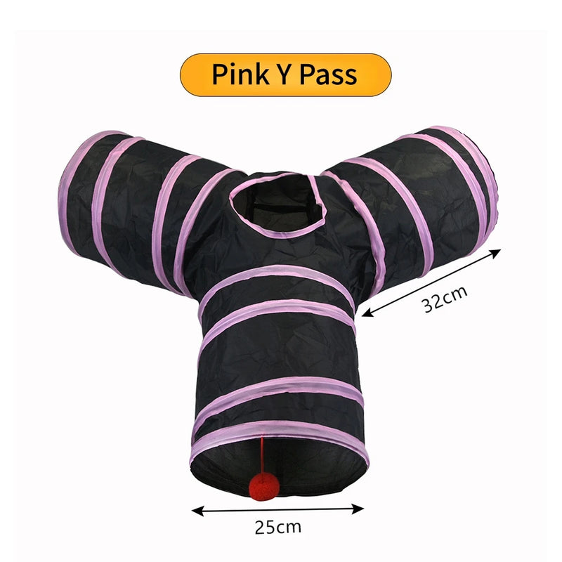 Foldable S-Shaped Cat Play Tunnel