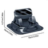 A black 360° rotatable car phone mount with a nano-gel base shown from above.