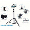 63" Foldable Tripod with Phone Holder for Camera and Smartphone