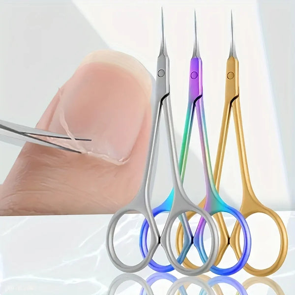 Precision Stainless Steel Cuticle Scissors with Curved Blade
