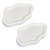 A white cloud-shaped jewelry tray with gently curved edges.