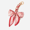Elegant Bow Chain Bag Strap with Hanging Charm