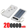 Solar Power Bank with Built-in Cables and Flashlight
