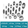 Stainless Steel Magnetic Measuring Spoons - Set of 8