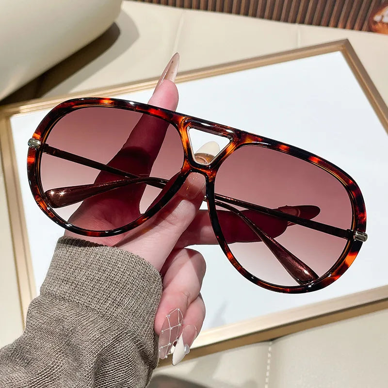 Vintage Double-Bridge Pilot Sunglasses