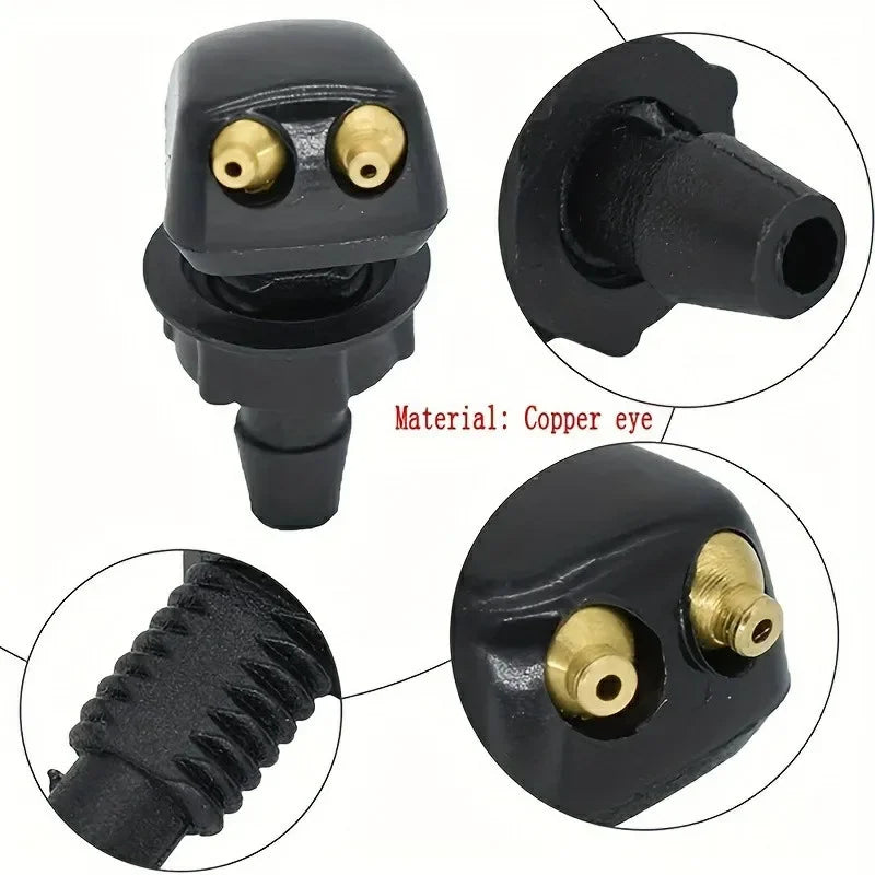 Dual-Outlet Windshield Washer Nozzle Set