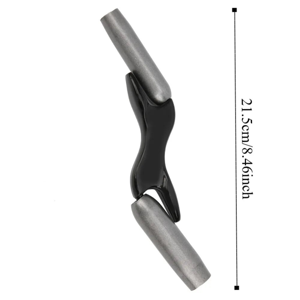 A professional brick jointer set featuring a cast aluminum handle, shown in a vertical orientation.