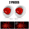 Two pieces of red watermelon LED marker and turn signal lights for vehicles