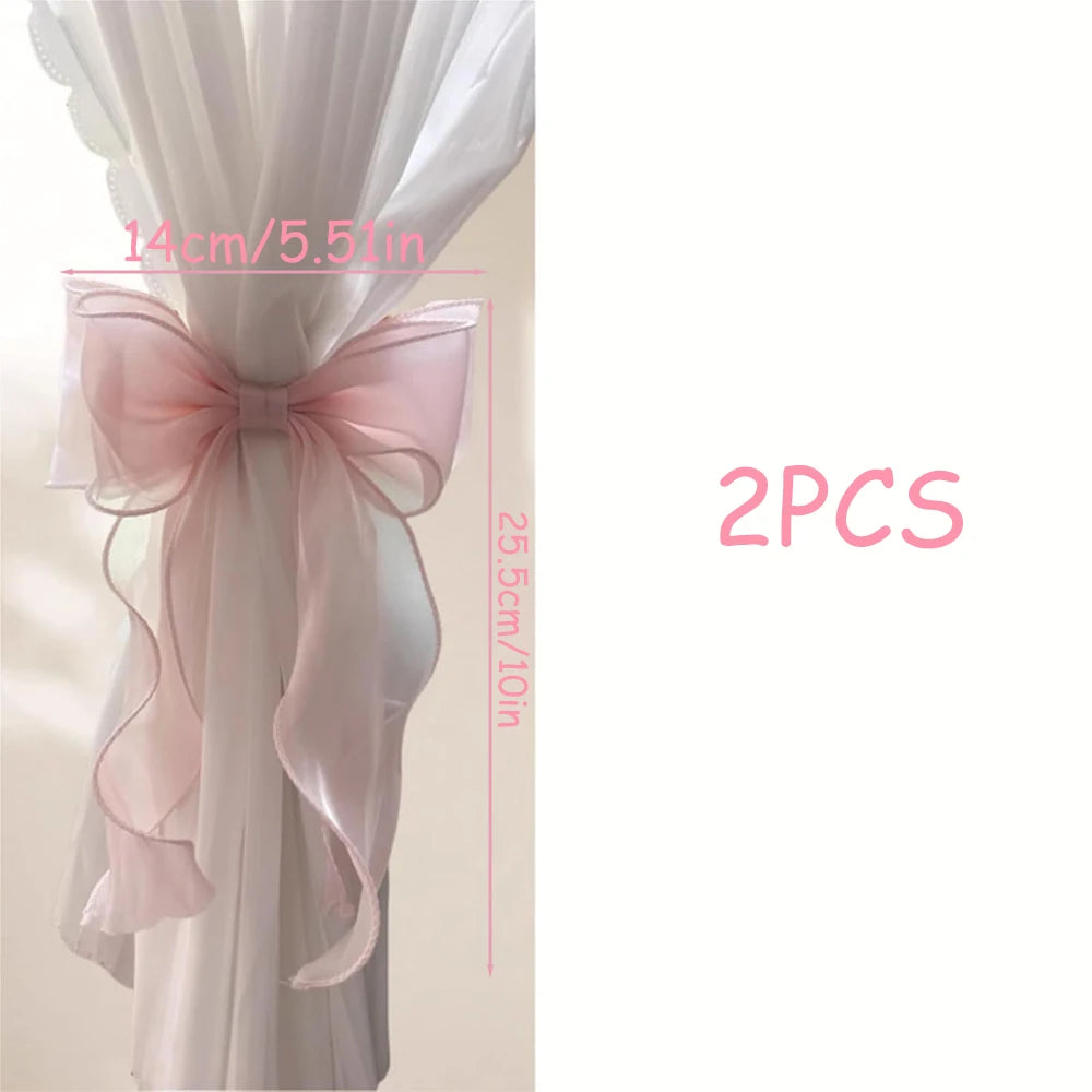 French Lace Ribbon Curtain Tiebacks (Set of 2)