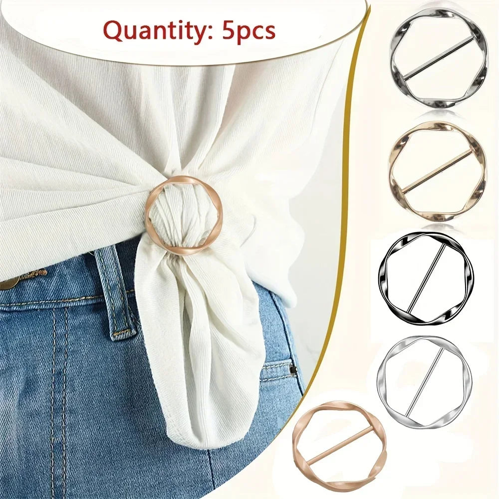 Metal Circle Scarf Ring and Clothing Clip