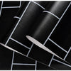 Black Self-Adhesive Waterproof Wallpaper for Kitchen & Furniture Renovation