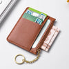 Slim Zippered Card Wallet for Women - Compact Multi-Slot Purse