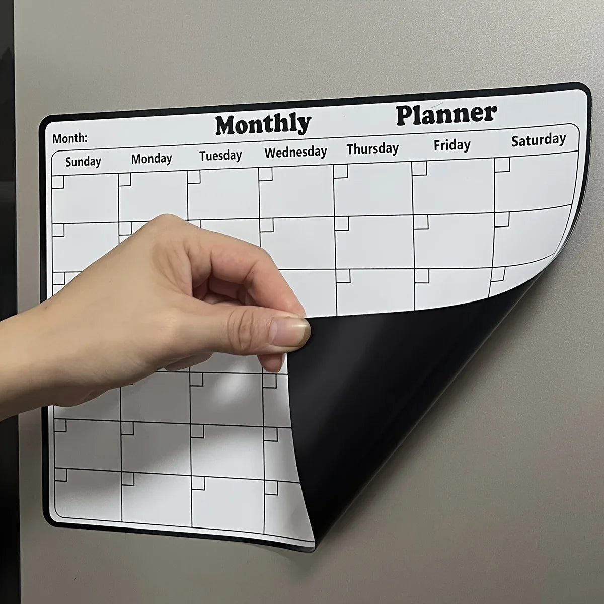 Magnetic Dry Erase Calendar for Refrigerator with Markers