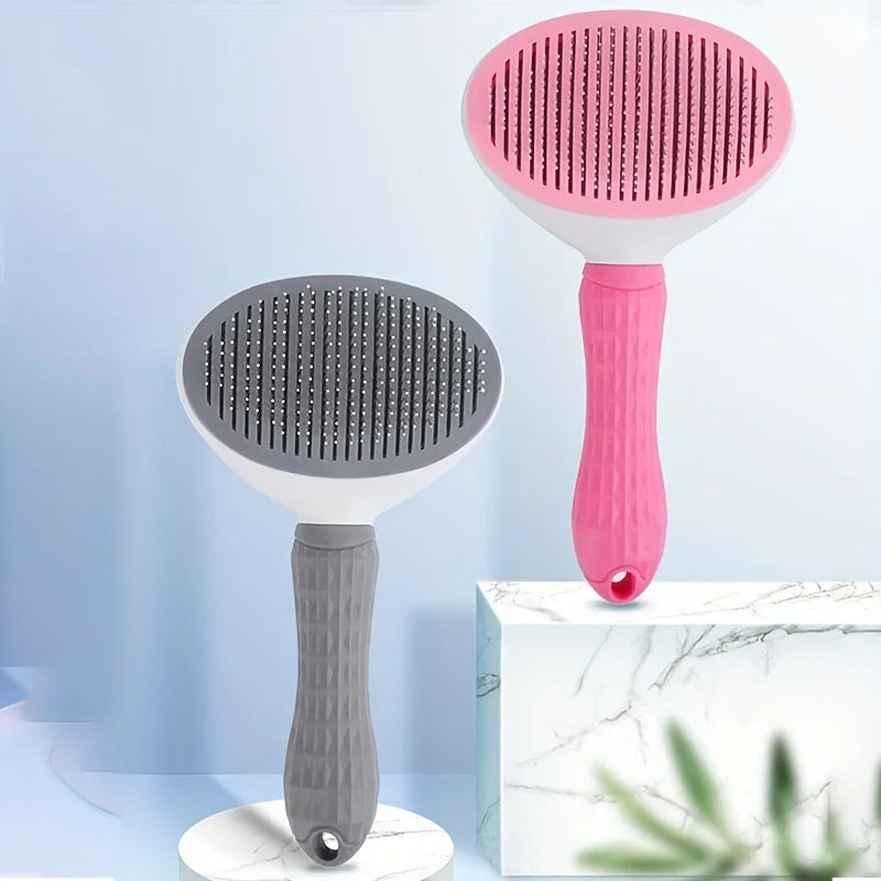 Brosse de toilettage auto-nettoyante en un clic pour animaux