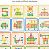 Wooden Shape & Color Mosaic Puzzle Set for Kids