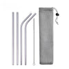 Reusable Stainless Steel Drinking Straws with Cleaning Brush