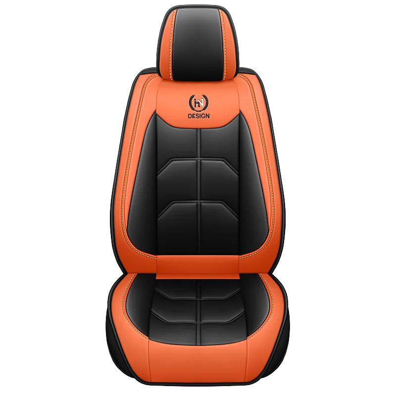 Orange and black universal PU leather car seat cover for Chevrolet models