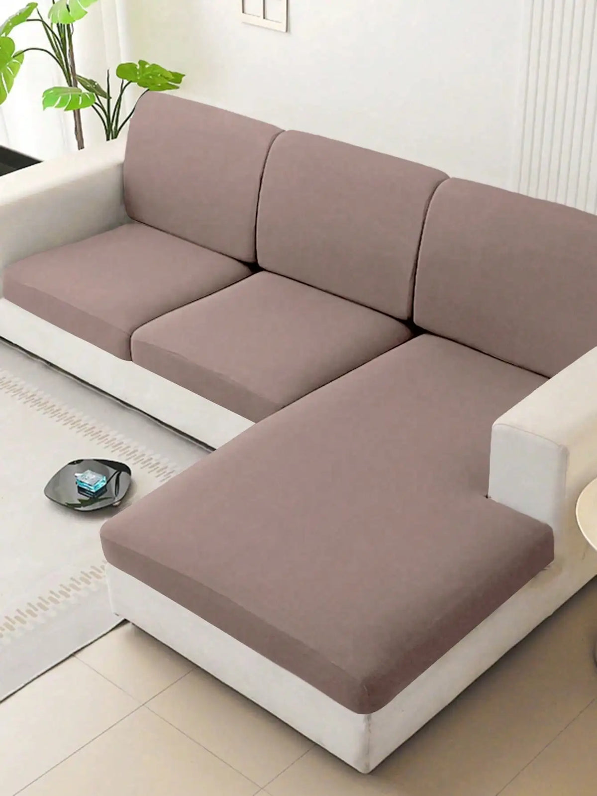Stretchable Milk Silk Sofa Cover – Non-Slip, Washable Slipcover for Year-Round Protection