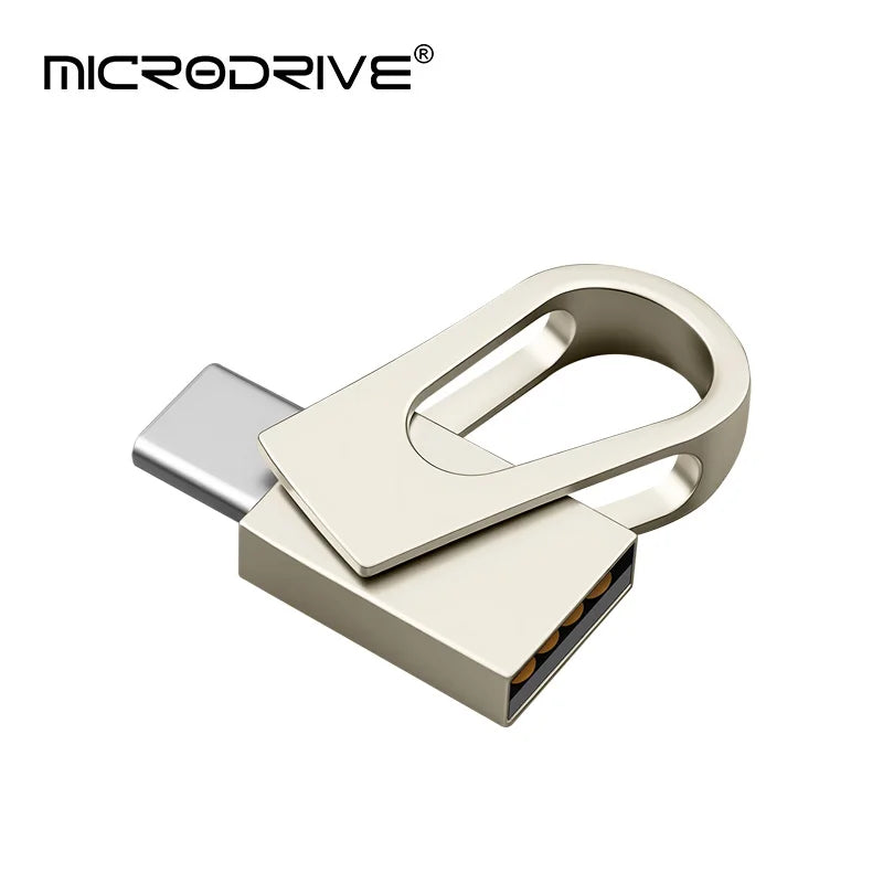 Metal Dual USB Flash Drive with Type-C Connector
