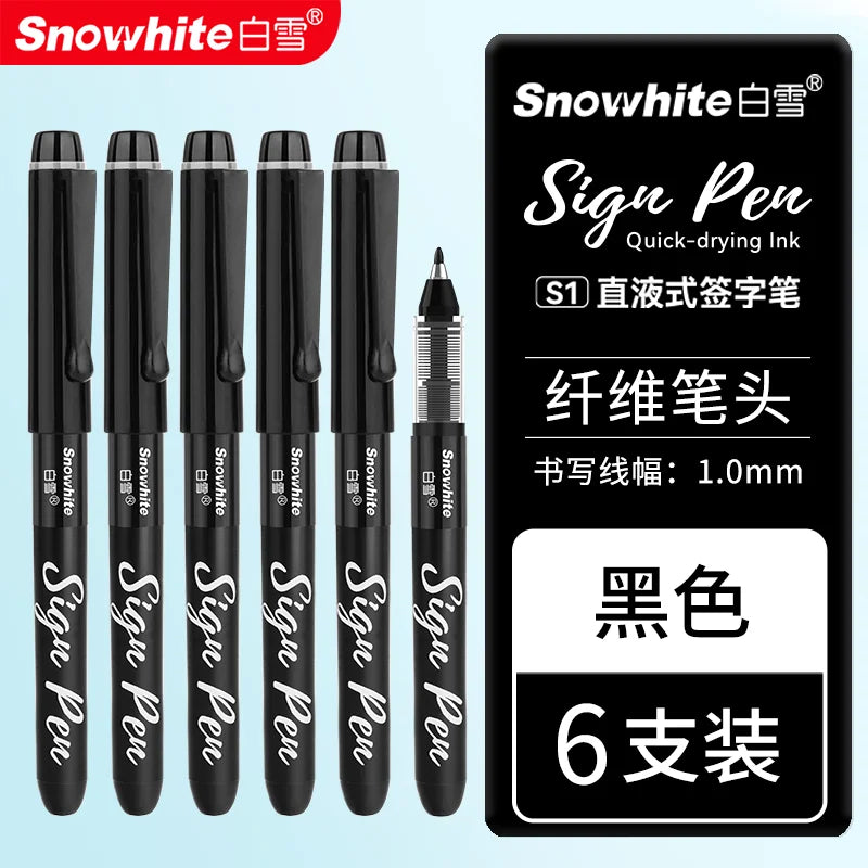 Snowhite Quick-Drying Sign Pen with 1.0mm Fiber Tip