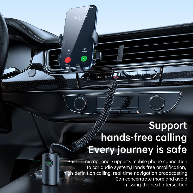 Bluetooth 5.4 Auto-FM-Transmitter mit Dual-USB-Schnellladegerät