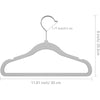 Kids' Velvet Non-Slip Slim Hangers with 360° Swivel Hooks (10-Pack)