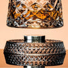 Rotating Crystal Whiskey Tumbler with Base