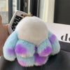Soft Plush Bunny Keychain with Alloy Ring
