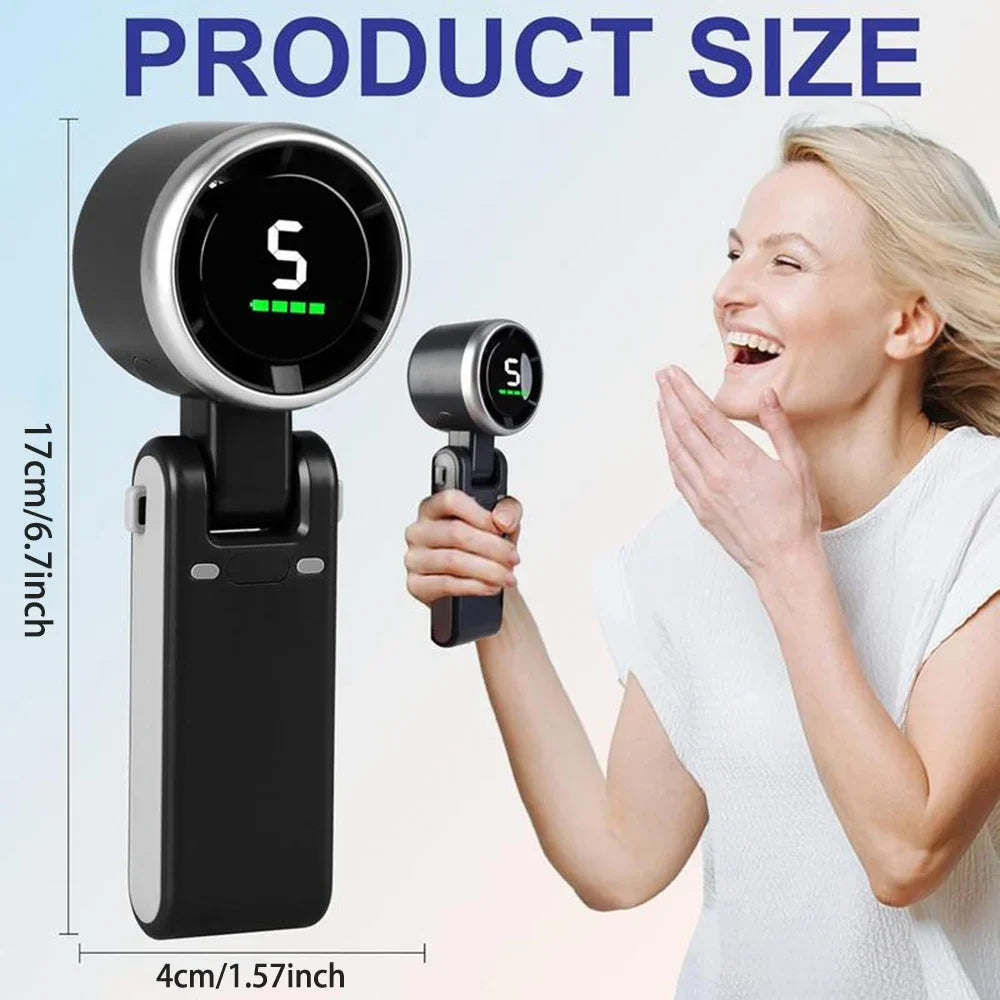Portable Handheld Turbo Fan with Digital Display