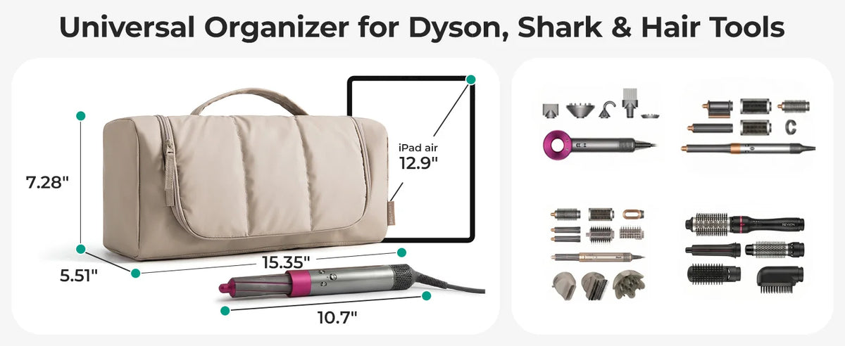 Travel Hair Tool Organizer with Hanging Hook