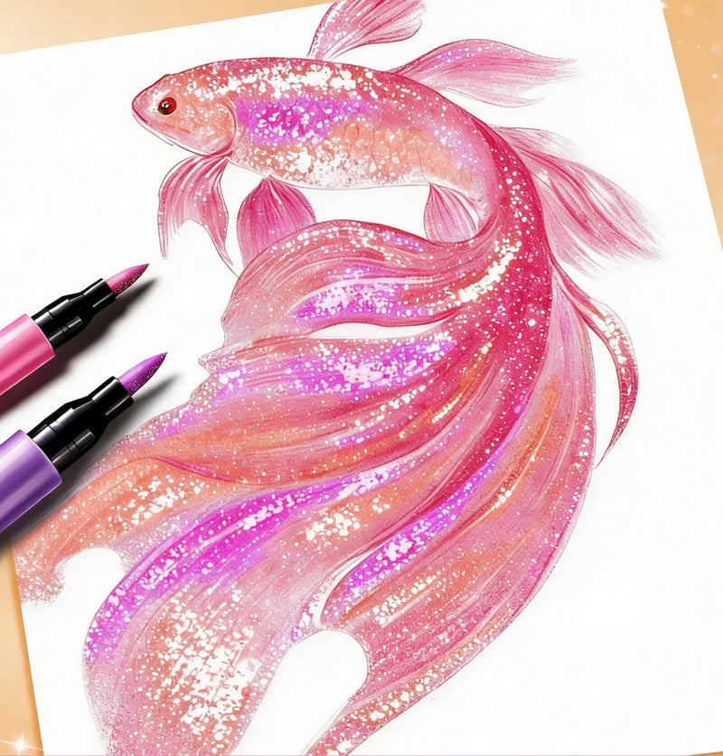 Metallic Glitter Art Markers