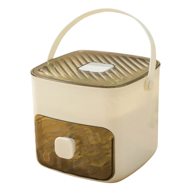 Compact Countertop Ice Cube Maker with Handle