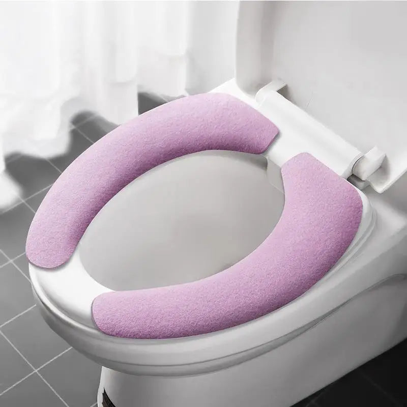 Plush Non-Slip Toilet Seat Cover Set – Washable & Eco-Friendly