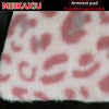 Leopard Print Car Armrest Cover - Soft Plush with Anti-Slip Base