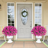 Ramo de Flores Artificiales de Seda Resistente a los Rayos UV para Decoración Exterior