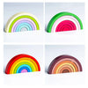 Rainbow Arch Bridge Wooden Building Blocks for Kids