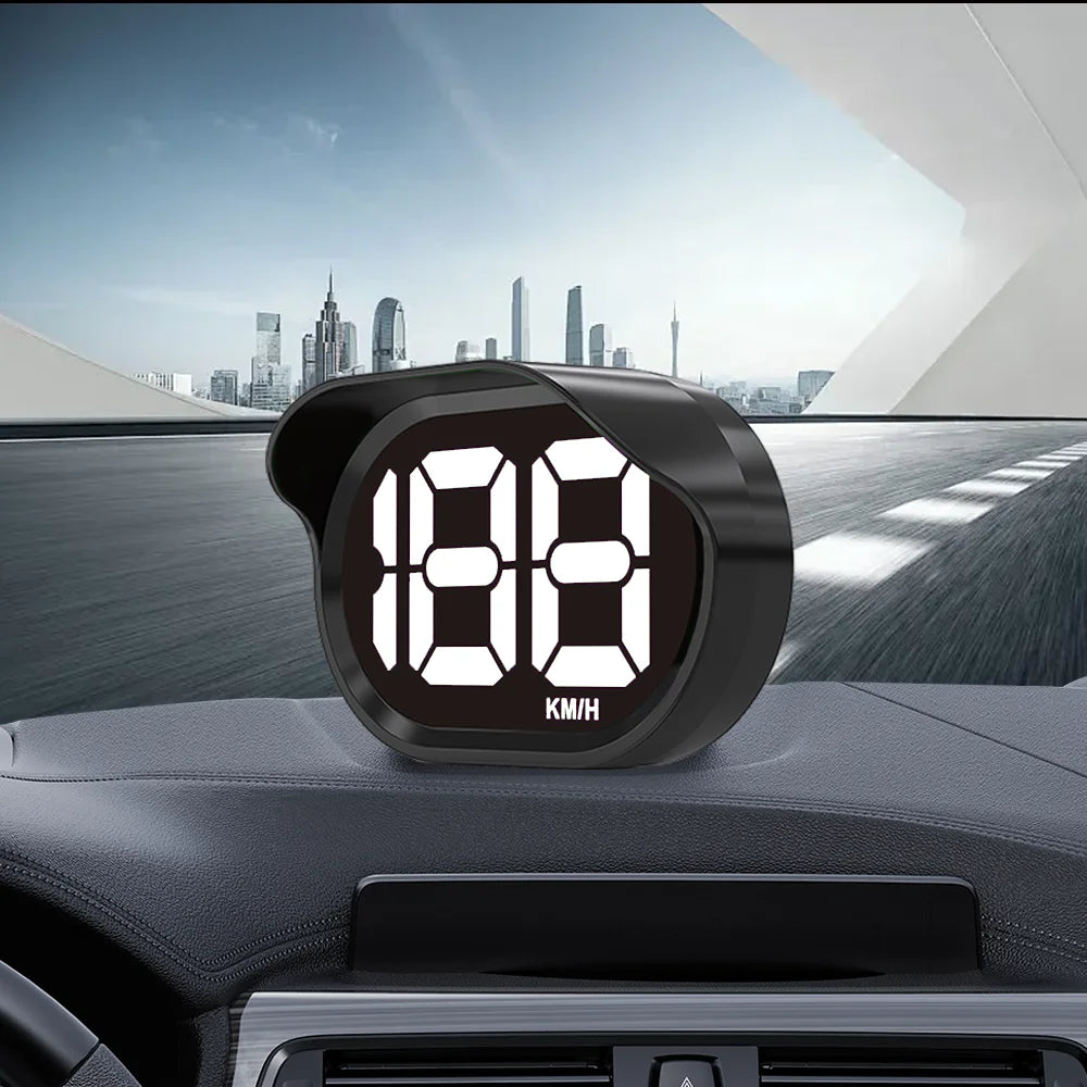 A black GPS speedometer heads-up display showing 188 km/h mounted on a car dashboard.