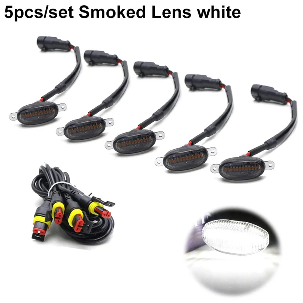 Smoked Lens LED Front Grille Marker Lights for Trucks & SUVs