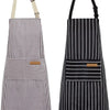 Striped Kitchen & Work Apron with Adjustable Neck Strap